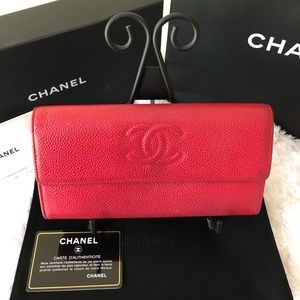 ❌❌SOLD❌❌🌸Chanel CC Caviar leather Long wallet🌸
